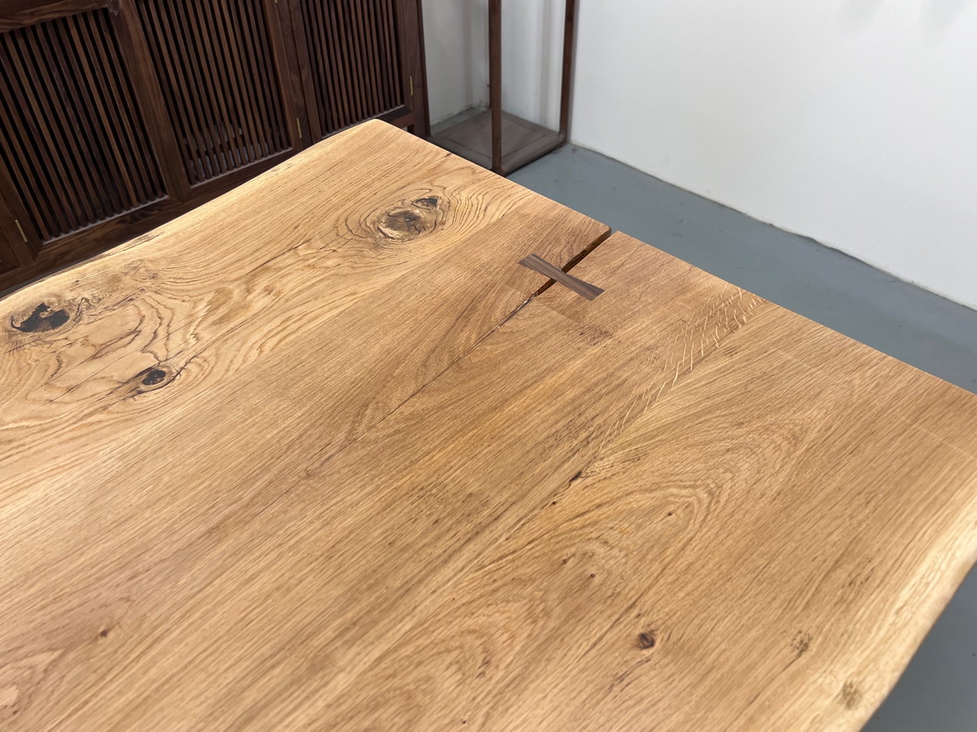 01841386号 橡木实木大板 自然边 250*86*5-小木