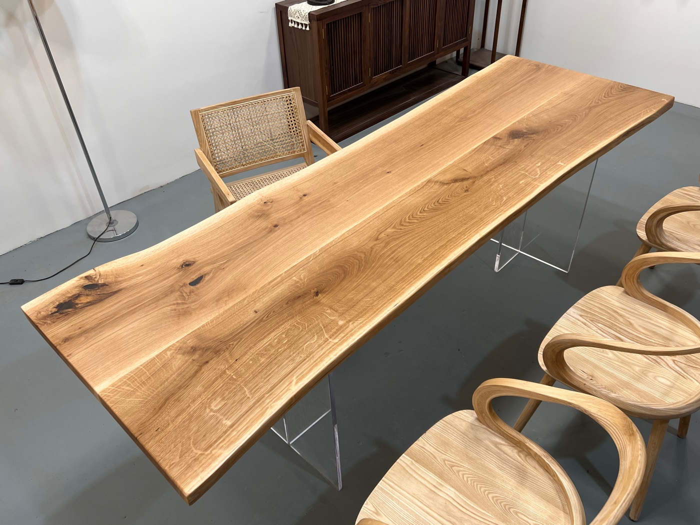 10602524号 法国白橡木实木大板 自然边 228*73-小木