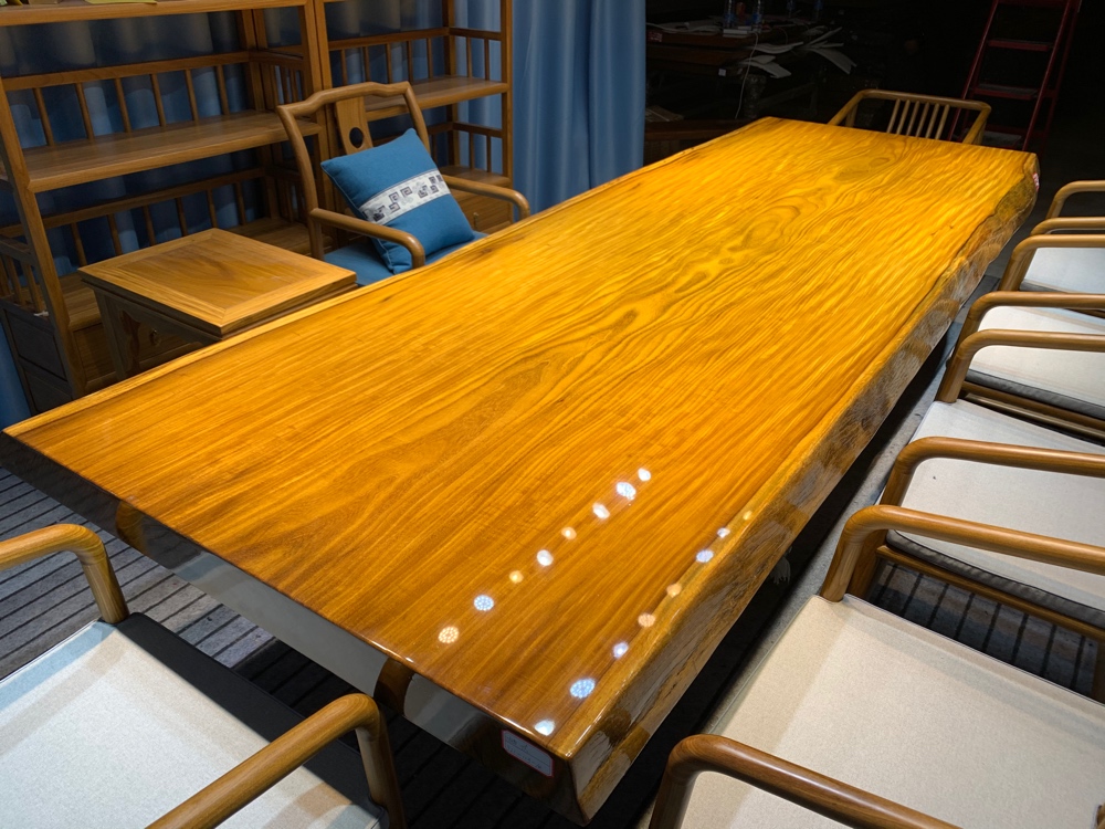 96783712号 水波特纹非洲柚木实木大板 自然边 321-小木